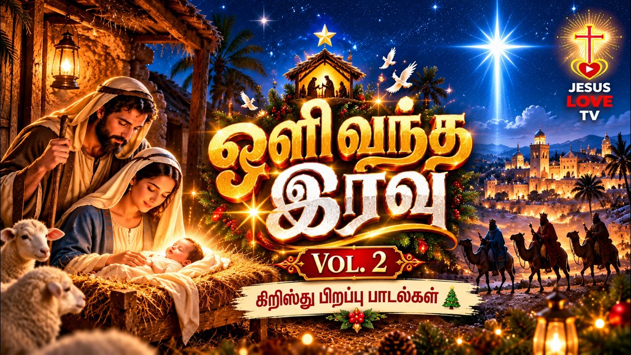 ஒளி வந்த இரவு – Vol. 2 🎄✨ | கிறிஸ்து பிறப்பு பாடல்கள் | Tamil Christmas Songs | JESUS LOVE TV