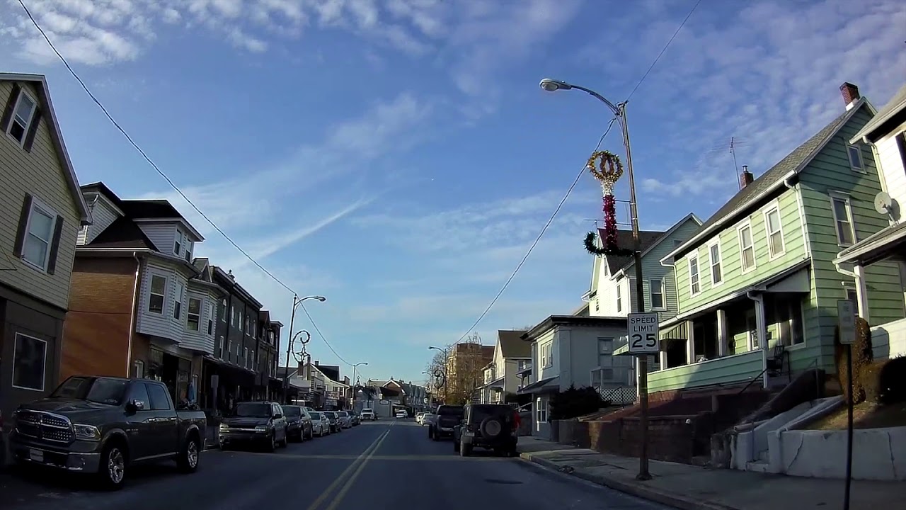Driving Northampton Borough's Main Street with Christmas Decorations