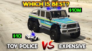 GTA 5 ONLINE : TOY POLICE CAR VS EXPENSIVE POLICE CAR (WHICH IS BEST?)