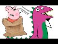 Barney se quiere robar a peppa pigmeme