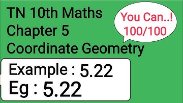 10th Maths Chapter 5 Coordinate Geometry Example 5.22
