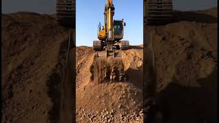Big Yellow Excavator Deep Dig: Rocks and Dirt! 🚧🚜🪨
