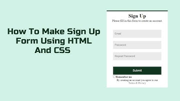 How To Make Sign Up Form Using HTML And CSS #javascript #frontend #animation #loader #loading #css3