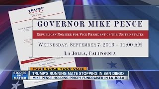 VP hopeful Pence stops in La Jolla for pricey fundraiser