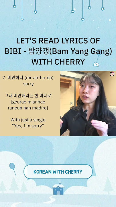 Download lagu KOREAN REACTION TO BIBI - 밤양갱(Bam Yang Gang)/LEARN HOW TO READ LYRICS WITH CHERRY #kpop #bamyanggang