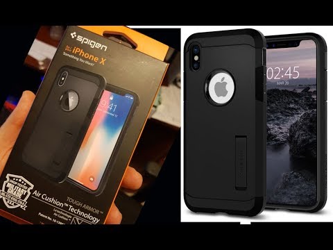 Spigen Tough Armor Case for iPhone X (10) and Screen Protector