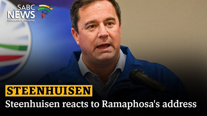 Steenhuisen reacts to Ramaphosa's address
