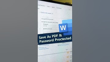 💥🔥PDF and Password in MS-Word 🔥Password in PDF in Word #shorts #ytviral  #words #word #computer