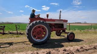 Plowing with a Farmall 560 Diesel  Plow Unused for 50 years