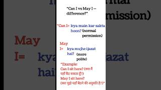 Can I vs May I — Easy English Grammar Difference ✨ #englishpractice #englishforbeginners #shorts