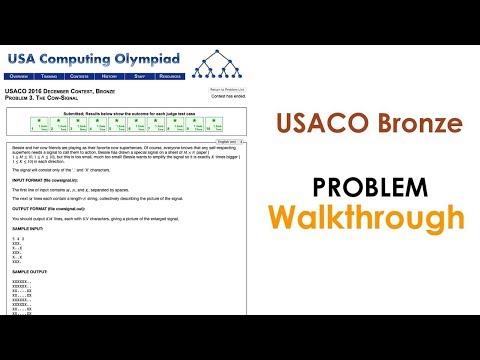 USACO Bronze Walkthrough: The Cow-Signal