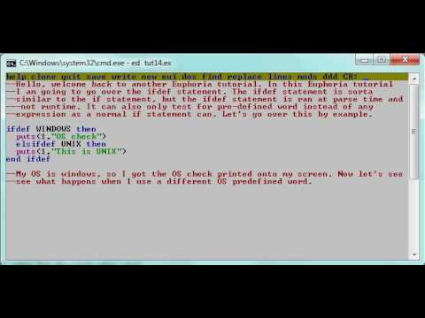 Euphoria Programming Tutorial 14 - Ifdef Statements