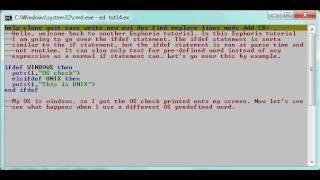 Euphoria Programming Tutorial 14 - Ifdef Statements
