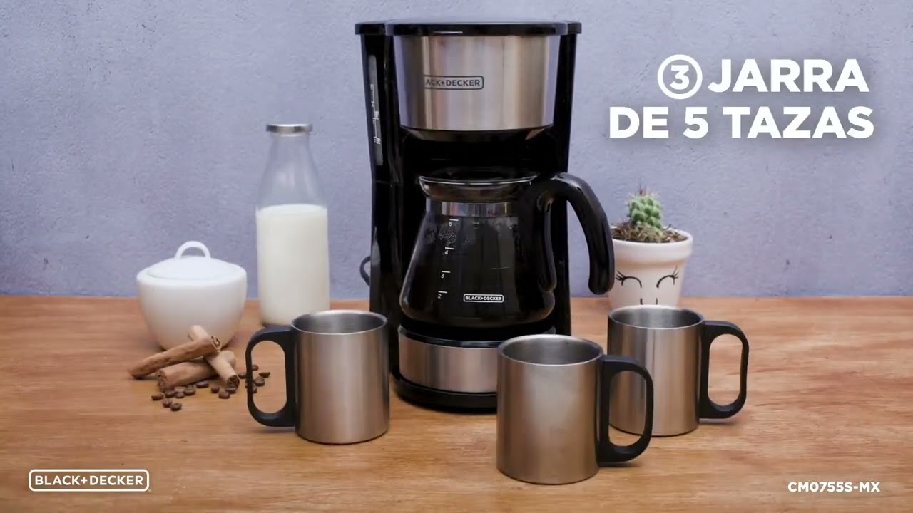 Cafetera Black \u0026 Decker CM0755S-MX - YouTube
