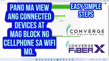 Pano ma view at mag Block ng naka connect sa converge WiFi | HOOBasics