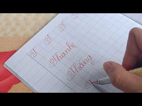 Video Luyện viết chữ đẹp| Chữ T cách điệu. - youtube