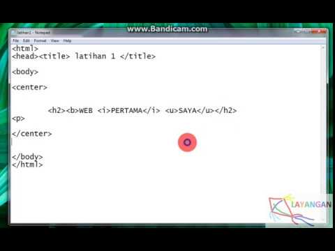 HTML Dasar dengan NOTEPAD 1 HOME PAGE