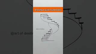 Drawing round stairs