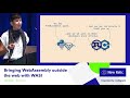 Bringing WebAssembly outside the web with WASI talk, by Lin Clark