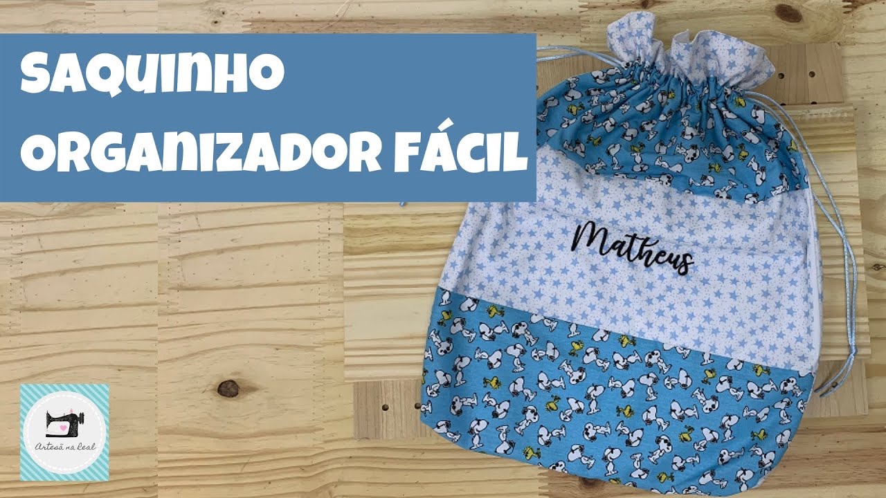 Série Iniciante: Saquinho Organizador Fácil (Impermeável)
