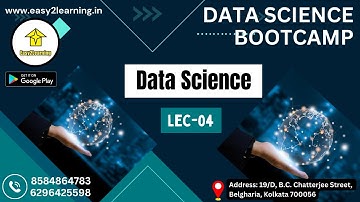 Data Science Bootcamp | Lec 04_Data Science | by - Arijit Sir/Easy2Learning