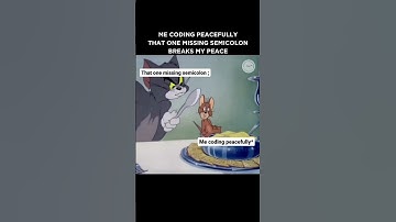 Mastering the Art of Coding: Semicolons, Bugs, and Banter! 💻😂 #codingmemes #tomandjerry #developer