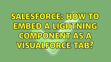 Salesforce: How to embed a Lightning Component as a Visualforce tab?
