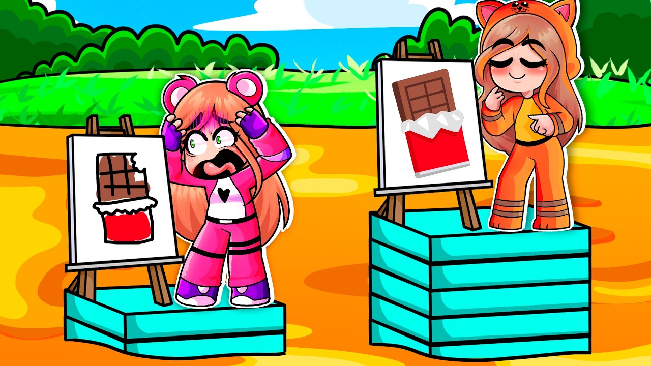 DIBUJA PARA SOBREVIVIR a la LAVA con MANDARINA en Roblox 🎨