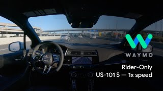 Waymo - Rider-Only on the US-101 Freeway - 1x speed