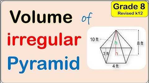 Math 8 Volume of irregular pyramid SECOND QUARTER WEEK 3 MATATAG CURRICULUM #PYRAMID #VOLUME
