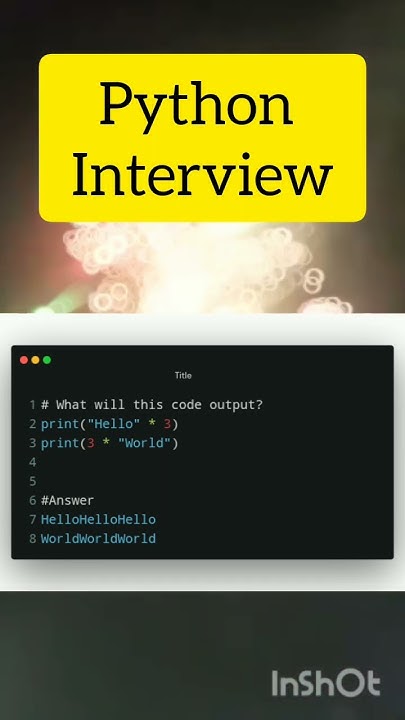 Common Python Interview Questions and How to Tackle Them! - YouTube