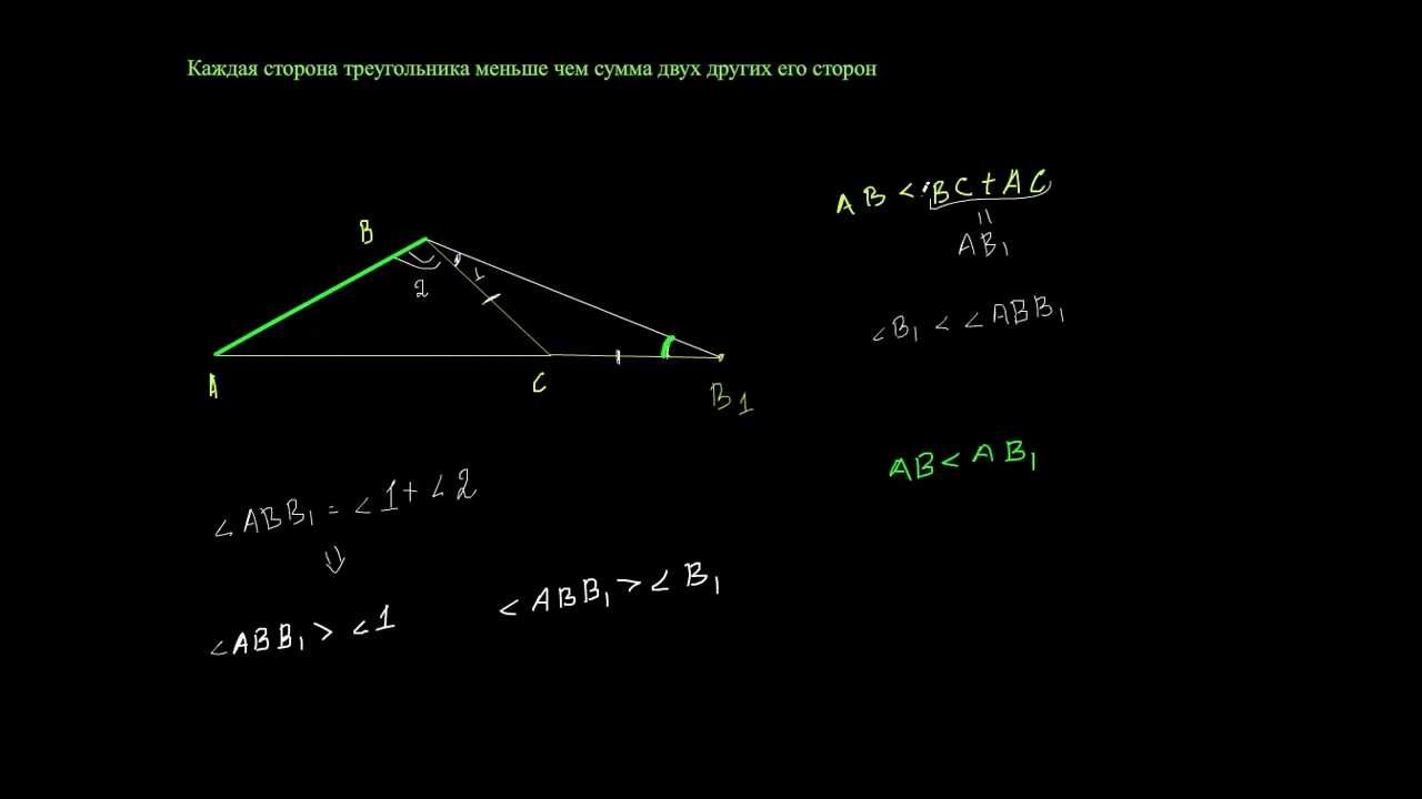 Длина каждой стороны треугольника меньше суммы. Как найти сторону треугольника. Каждая сторона треугольника меньше суммы. Сторона треугольника меньше суммы двух других сторон. Доказать что каждая сторона треугольника меньше суммы двух других.