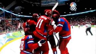 Ovechkin hits Jagr in the 2010 Vancouver Olympics