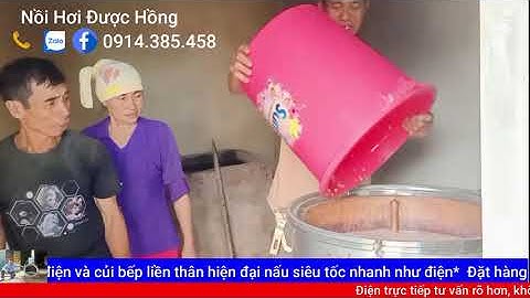 Nồi Hơi Nấu Rượu đun bằng củi bếp gắn liền thân không khê không cháy cực nhanh