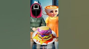 Squid Game AI edible slime burger ASMR #squidgame #squidgame2 #ai #asmr #ballerina