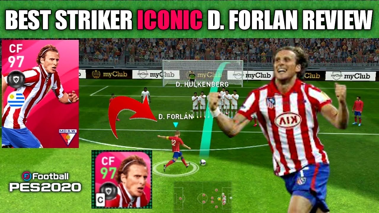 ICONIC LEGEND D. FORLAN REVIEW PES 2020 | BEST STRIKER ICONIC LEGEND D. FORLAN INSANE SKILL PES 2020