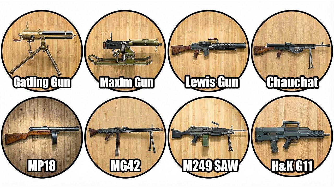 Every Type Of Machine Gun Explained In 21 Minutes