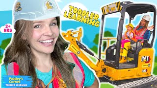 Toddler Learning Video - Construction Vehicles for Kids | Learn To Talk | Educational Toddler Videos