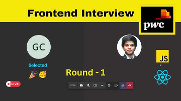 PWC - Big4 ReactJs Frontend Interview | 🎉 Selected | (Round-1) | Mid-Senior #javascriptinterview
