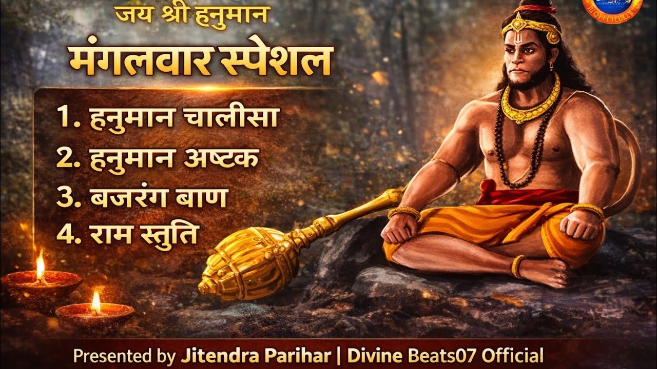 मंगलवार स्पेशल हनुमान चालीसा 🌺✨ | हनुमान अष्टक  | बजरंग बान | श्री राम स्तुति | 2026  #hanuman 