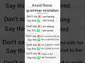 avoid these grammar mistakes 👆#grammar #english #learnenglish #mistakes #correction #englishgrammar