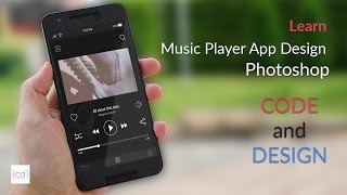 UI Design Tutorial - Music Player App Design in Photoshop | Code and Design screenshot 5