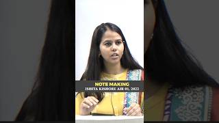 How To Make Notes | Ishita Kishore AIR 01, 2022 | #upsc #ias #topper #notes #shorts