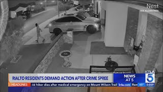 Rialto residents demand action after crime spree