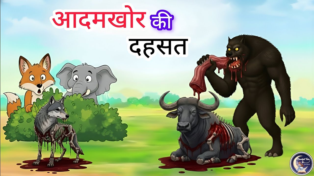 जंगल में आदमखोर का आतंक bacho ki khani || gangal book || moral story in hindi || moonlight tales 99 