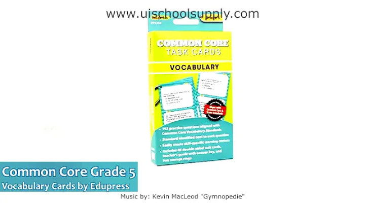 Common Core Vocabulary Cards Grade 5 by Edupress EP3353