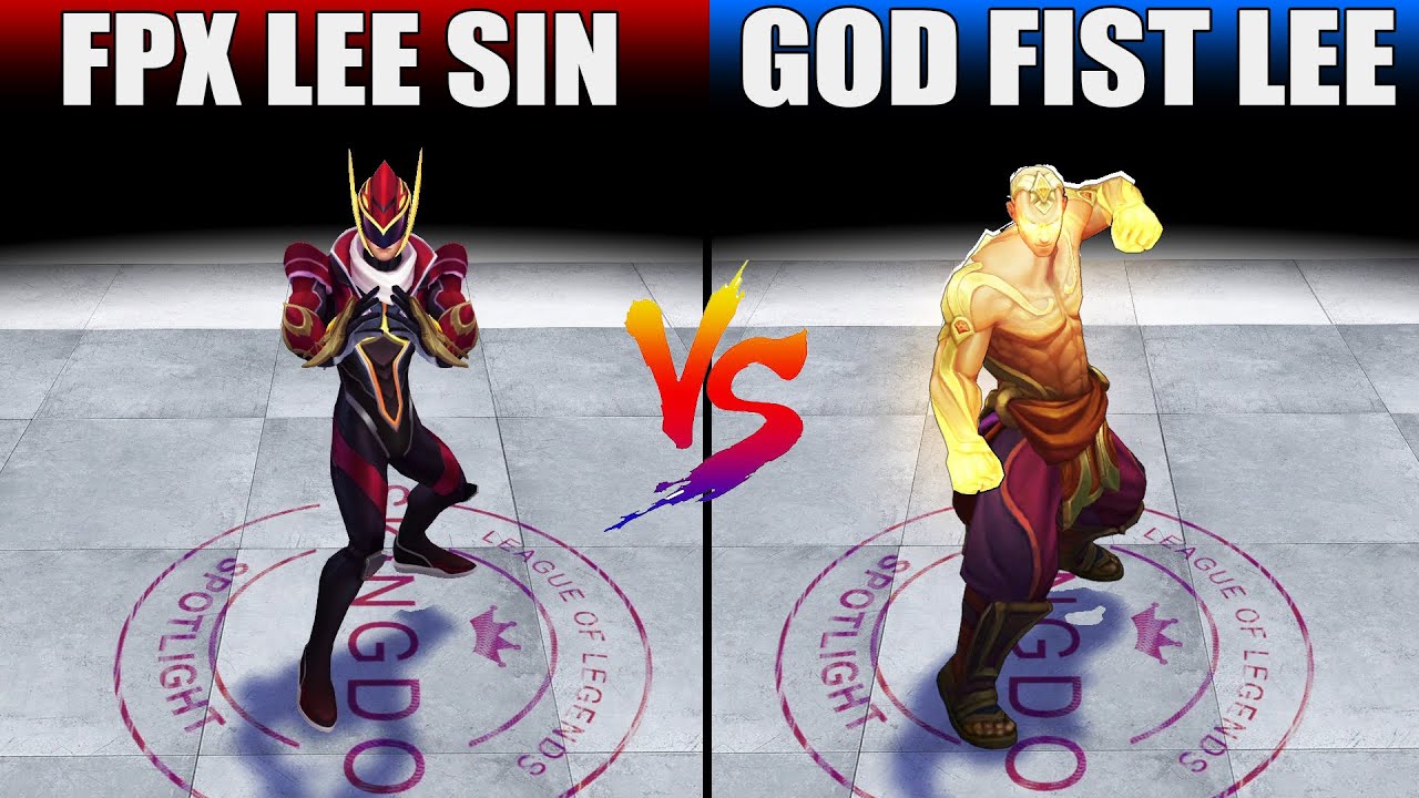 god fist lee sin  2022  FPX Lee Sin vs God Fist Lee Sin Skin Comparison (League of Legends)