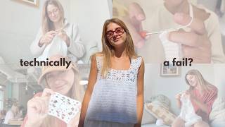 crocheting my dream set to wear in Italy | cozy crochet vlog