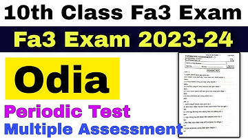 10th class fa3 question paper 2023-24 odia / fa3 class 10 question answer odia