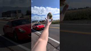Throwing Salad At Ferrari Speeding In School Zone